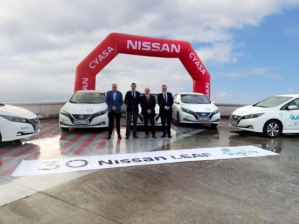 En la foto, de izquierda a derecha, Alberto Porrúa, responsable de Renting de Cyasa Nissan, José Botas, Dealer Performance Manager de Nissan Iberia, Miguel González, gerente de Cyasa y José Alfredo Chana, delegado regional Centro Norte de Nissan.